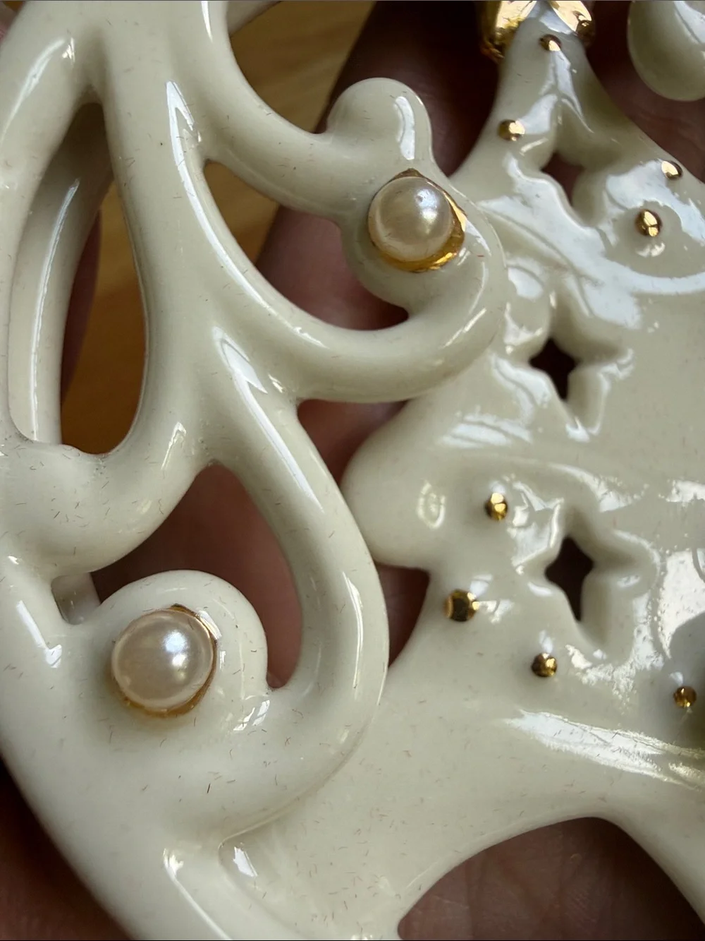 Lenox Winter Wonderland Tree Ornament new in box gold and pearl accents